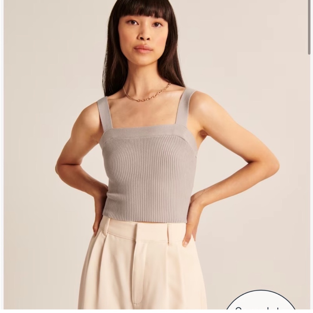 Ottoman Square Neck Cropped Tank